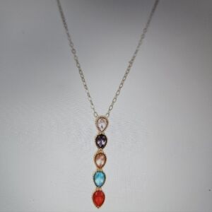 Elegant Multi-Color Gemstone Necklace